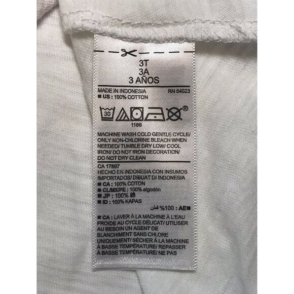 Old Navy Girl's Size 3T Tank Top Sleeveless Wild And Free Flag Graphic White New - Picture 5 of 10